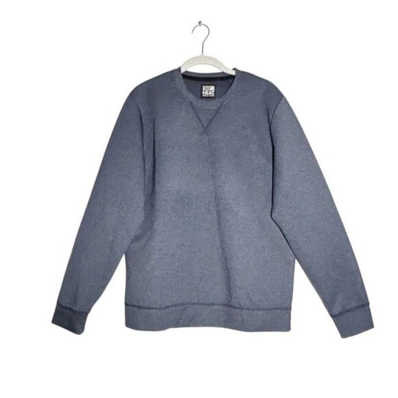 32 Degrees Men's Lightweight Crew Neck Sweatshirt in Stormy Night Blue - Sz S - Picture 2 of 7